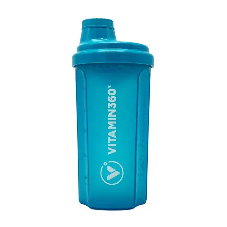 Vitamin360 Transparent Shaker (500 ml, Peacock Blue) - Vitamin360