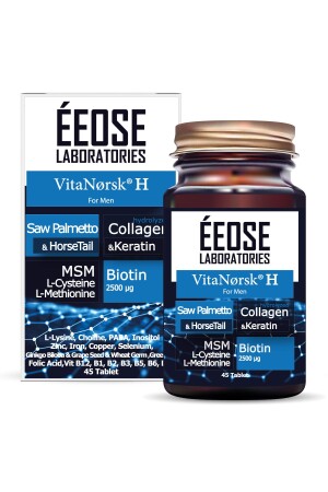 Vitanorsk H für Männer (gegen Haarausfall – 45 Tabletten) - Eeose