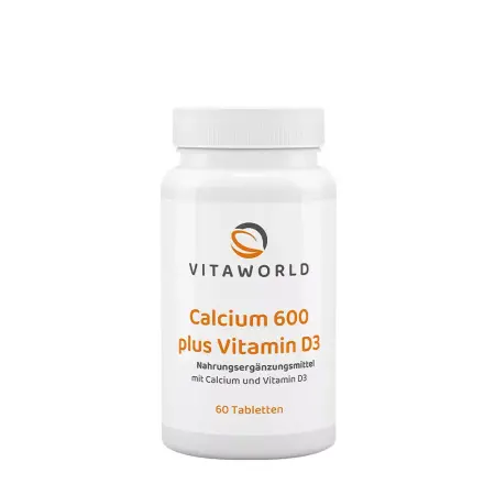 Vitaworld Calcium 600 plus vitamin D3 (60 Tablets) - Vitaworld