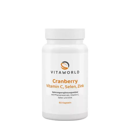 Vitaworld Cranberry Vit C + Selenium + Zinc (60 Capsules) - Vitaworld