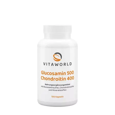 Vitaworld Glucosamine 500 + Chondroitin 400 (100 Capsules) - Vitaworld