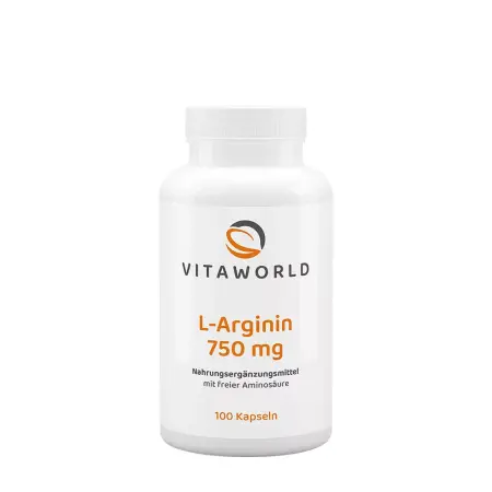 Vitaworld L-arginine 750 mg (100 Capsules) - Vitaworld