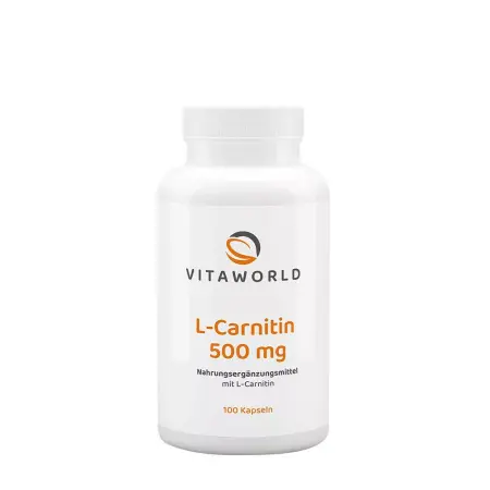Vitaworld L-carnitine 500 mg (100 Capsules) - Vitaworld