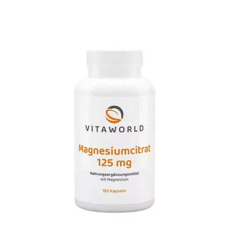 Vitaworld Magnesium Citrate 125 mg (120 Capsules) - Vitaworld