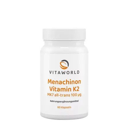 Vitaworld Menaquinone Vitamin K2 MK7 (60 Capsules) - Vitaworld