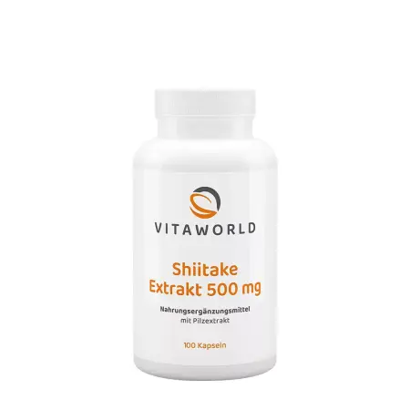 Vitaworld Shiitake Extract 500 mg (100 Capsules) - Vitaworld