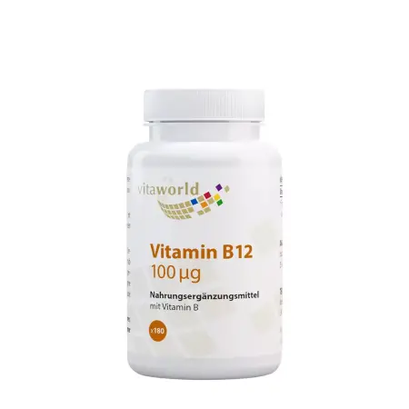 Vitaworld Vitamin B12 100 mcg (180 Capsules) - Vitaworld