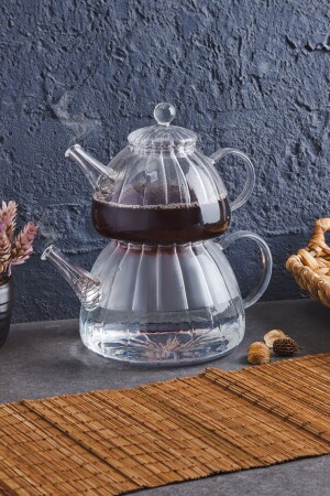 Vitor Glass Teapot Set Heat Resistant Borasilicate Glass Large Size - Perotti