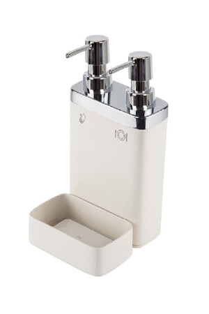 Viva 2-Piece Liquid Soap Dispenser with Sponge Beige M-e10-09 M-E10-09 - Prima Nova