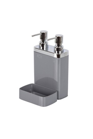 Viva 2-Piece Liquid Soap Dispenser with Sponge Gray M-e10-07 M-E10-07 - Prima Nova