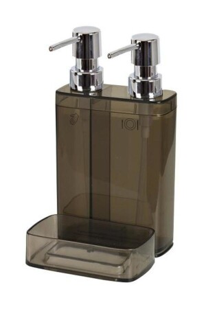 Viva 2-Piece Liquid Soap Dispenser with Sponge Transparent Black M-e10-25 M-E10-25 - Prima Nova