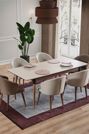 Viva Dining Table 160 40 Extendable Dining Table Premium Dining Room Table - Buğdaycıgrup