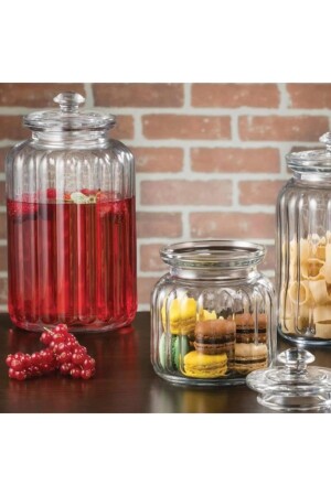 Viva Glass Jar - Glass Storage Container Jar 3 Pieces 3 Sizes pb96393-3 - Paşabahçe