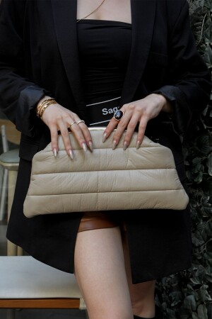 Vizon Kadın Şişme Puf Clutch Çanta - Berlesi