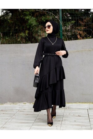 Volan Katlı Özel Gün Elbisesi - Moda Hevra
