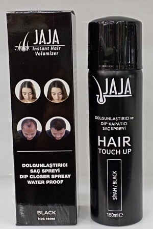 Volumizing and Root Concealing Hair Spray Black 150 Ml - Jaja