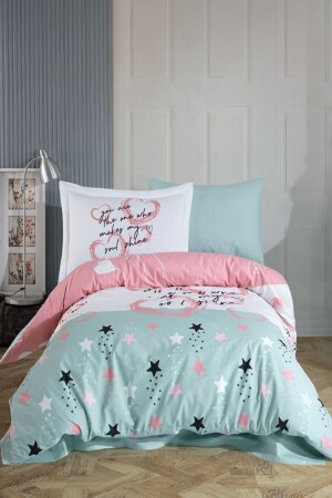 Voyager Poplin Single Duvet Cover Set EFB-RTL-HBY-TKPNVR-VYGR - Hobby