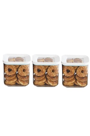 Vp-186 3 Piece Square Storage Container 3 X 0,70ml VP-186 - Vip Ahmet