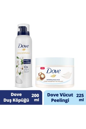 Vücut Peelingi Macademia Fındığı Ve Pirinç Sütü 225ml Duş Köpüğü Depply Nourishing 200ml - Dove