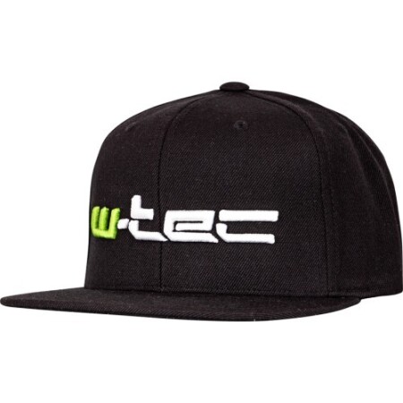 W-TEC Russjack Kappe mit Schirm – Schwarz mit grün-weißem Logo - W-TEC