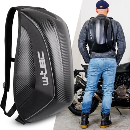 W-TEC Shellter sert kabuklu motosiklet sırt çantası - W-TEC