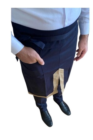 Waiter Apron Pocketed Service Apron With Waist Tie Head Waiter - Strano