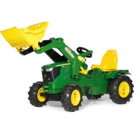 Walk-behind tractor with bucket RollyFarmtrac John Deere 6210R - RollyToys