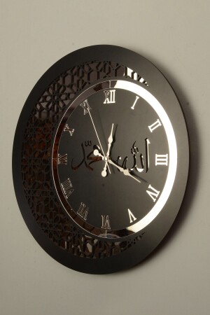 Wall Clock 50 Cm Wooden And Mirror With Allah-Muhammad Motif TYC00312879674 - Pey Aksesuar
