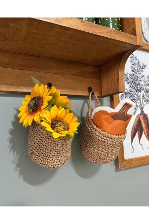 Wall Knit Hanging Basket 2 Pieces - Maison Avf
