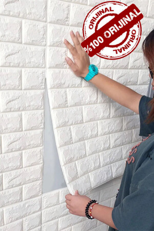 Wall Panel White 3d Decorative Self Adhesive Flexible Wallpaper Covering Panel Foam - Bien Home