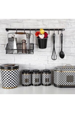Wall Rail Hanger Black Hanger Kitchen Hanger Hanger with Basket - Black Retro Basket and Hanger - Vipgross