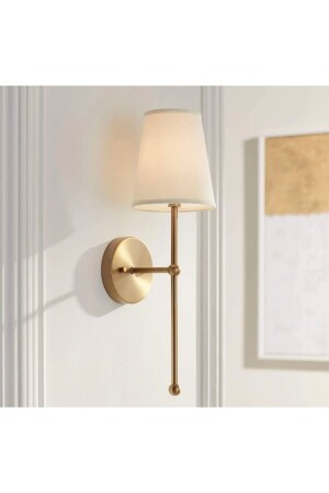 Wall Sconce Cream Lampshade Antique Gold Yellow Modern Design Operates with Electricity - Fico Home