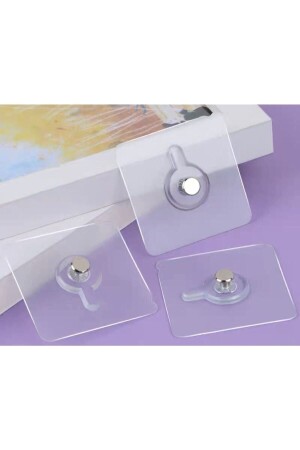 Wall Surface Drilling Bolted Nail Tip Shelf Adhesive Adhesive Board and Table Hanger 3 Pieces - Red Light