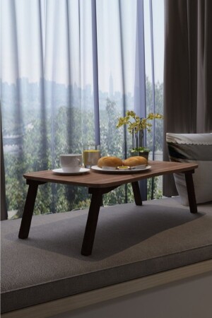 Walnut Laptop Coffee Table Study Breakfast Table - Aldın Aldın