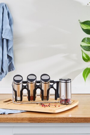 Walter Inox Line 4-Piece Stand Spice Set 153. 03. 08. 5015 - Karaca