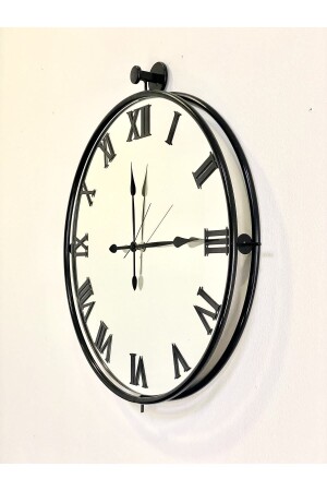 Wanduhr Tinatti Schwarze Uhr Verspiegelte Wanduhr Dekorative Uhr TİNATTİ BLACK ROMA SAAT - MGS GROUP