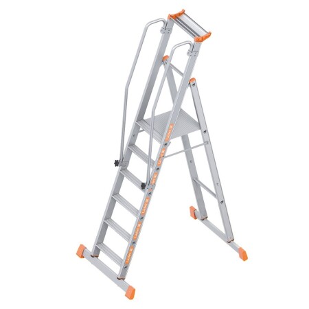 Warehouse ladder with handrails LAYHER, 6 steps - Layher