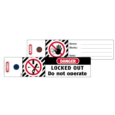 Warning tag ABUS LoTo T100, 100pcs. - ABUS