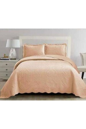 Washed Bedspread Set Cappuccino * Bedspread 260 X 240 Cm - Gençev Home Collections