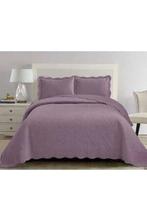 Washed Bedspread Set Plum * Bedspread 260 X 240 Cm - Gençev Home Collections