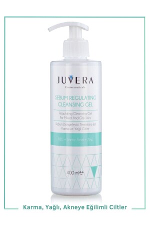 Washing Gel for Oily and Acne-Prone Skin - Sebum Regulating Gel 400ml 100 01 004 - JUVERA Cosmeceuticals