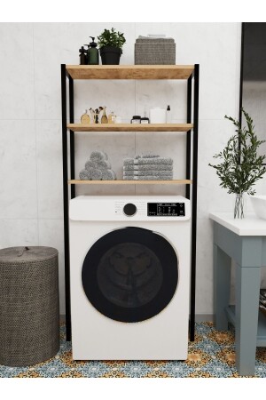 Washing Machine Top Organizer Shelf Bathroom Cabinet Shelf Machine Top Cabinet Shelf Walnut 2895186y156 - Elit Reyon