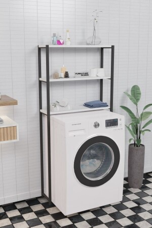 Washing Machine Top Organizer Shelf Bathroom Cabinet Shelf Machine Top Cabinet Shelf White FD-MAKINAUSTU-BYZ - CMKStore