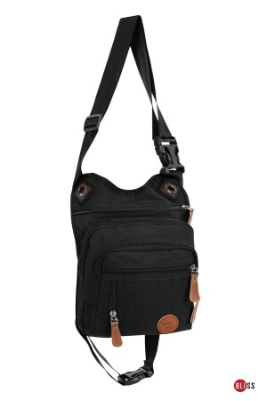 Wasserdichte Unisex-Tasche mit mehreren Fächern in Schwarz für Taille, Beine, Schulter und Biker - Bliss
