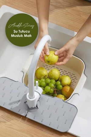Water Catcher Faucet Mat For Sink Silicone Flexible Mat Faucet Holder Rack Kitchen Countertop Splash Protection - Anadolu Saray Çarşısı