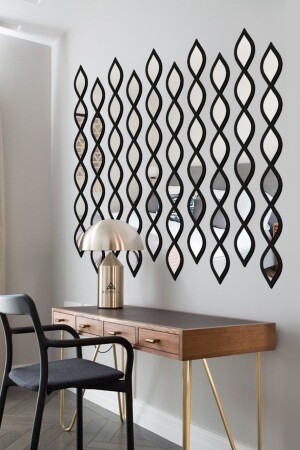Water Drop Decorative Mirror 10 Pieces Black Color Frame AW92014 - AHWALL WOODWORKING