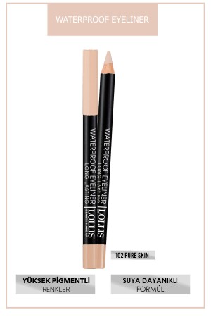 Waterproof Eyeliner 102 Pure Skin / Waterproof Eye Liner 102 Skin Color - Lollis
