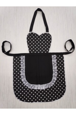 Waterproof Laced Black Modern Cotton Fabric Kitchen Apron M1903 - Mot Dekor