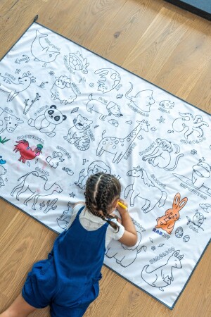 Waterproof Machine Washable Re-dyeable Painting Mat Educational Play Mat Mat 100x150 - Glarus