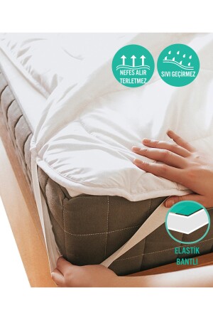 Waterproof Mattress Protector Mattress Protector with Quilted Elastic Band Quilted Mattress Protector with Elastic Band (9 Sizes) - CARETEX